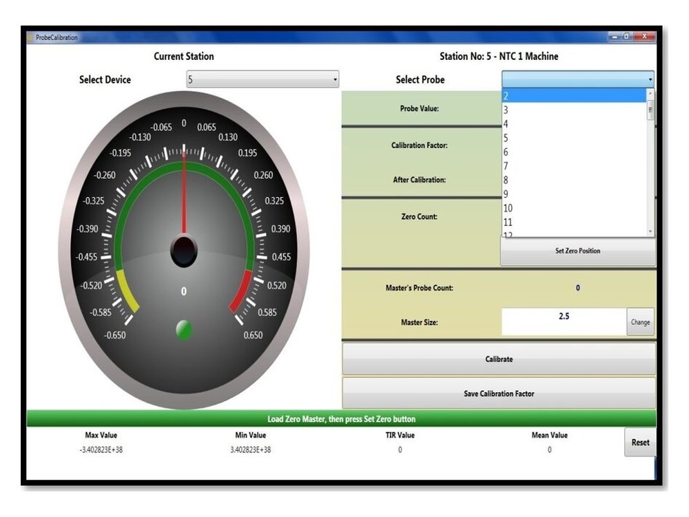 PC Based Multigauging System Software Screen